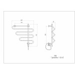 Полотенцесушитель электрический Арго Серпантин 60х65 универсальный хром 06910