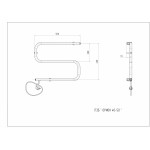 Полотенцесушитель электрический Арго Орион 50х20 S-образный универсальный хром 00118