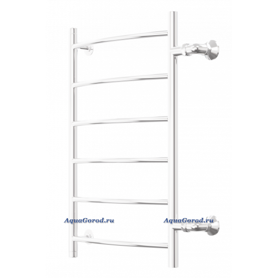 Полотенцесушитель Арго Классик 2 30х80 боковое 1" м.р. 50 см 6 перекладин белый 16345