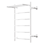 Полотенцесушитель с полкой Арго Классик 2 30х80 1" боковое справа м.р. 50 см 6 перекладин хром 14797 Полотенцесушитель с полкой Арго Классик 2 30х80 1" боковое справа м.р. 50 см 6 перекладин хром 14797