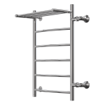 Полотенцесушитель с полкой Арго Классик 2 30х80 1" боковое справа м.р. 50 см 6 перекладин хром 14797 Полотенцесушитель с полкой Арго Классик 2 30х80 1" боковое справа м.р. 50 см 6 перекладин хром 14797