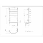 Полотенцесушитель электрический Арго Флоран-Э 40х74 правый 7 перекладин хром 11458