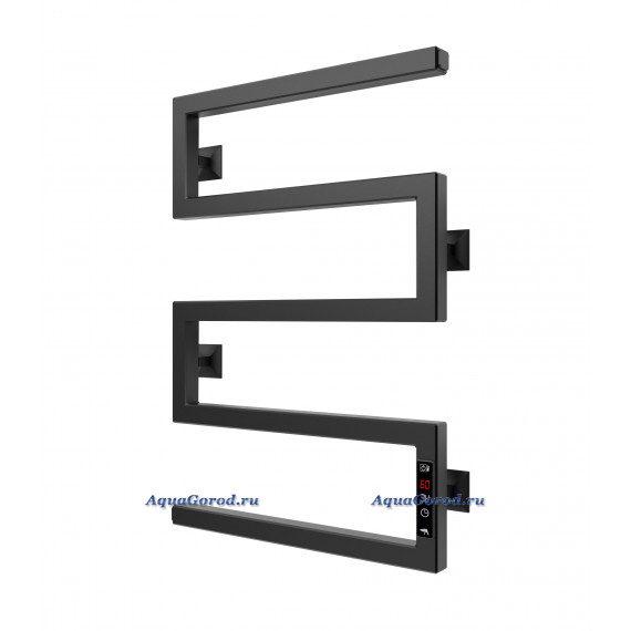 Полотенцесушитель электрический Арго Грация Квадро Гранд 45х70 левый 5 перекладин черный 15426