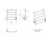 Полотенцесушитель электрический Арго Классика Гранд 50х60 правый 5 перекладин хром 15933