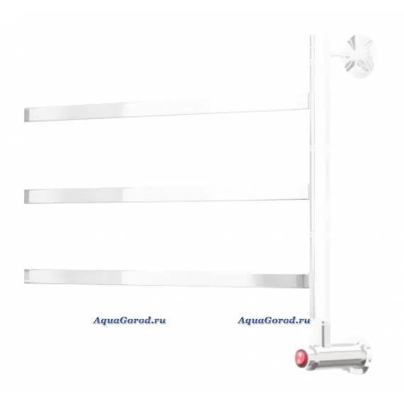 Полотенцесушитель электрический Арго Луч 3 Квадро 50х45 универсальный правый 3 перекладины белый 08893