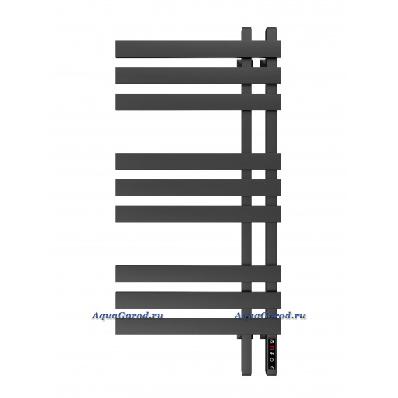 Полотенцесушитель электрический Арго Ницца-Э 50х100 кнопка правый 9 перекладин черный 13919