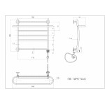 Полотенцесушитель электрический Арго Парус А 50х65 правый 6 перекладин белый 08845