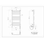 Полотенцесушитель электрический Арго Рио-Э 40х80 левый 12 перекладин золото 15417