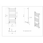 Полотенцесушитель электрический Арго Соренто Гранд 50х120 правый 12 перекладин хром 15931