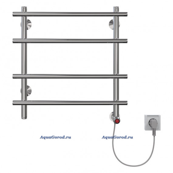 Полотенцесушитель электрический Арго Лесенка-Э 50х50 универсальный правый 4 перекладины хром 06569