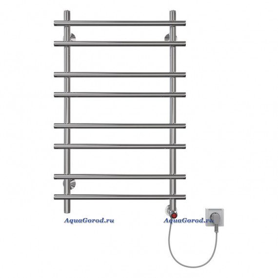 Полотенцесушитель электрический Арго Лесенка-Э 52х82 универсальный правый 8 перекладин хром 06936