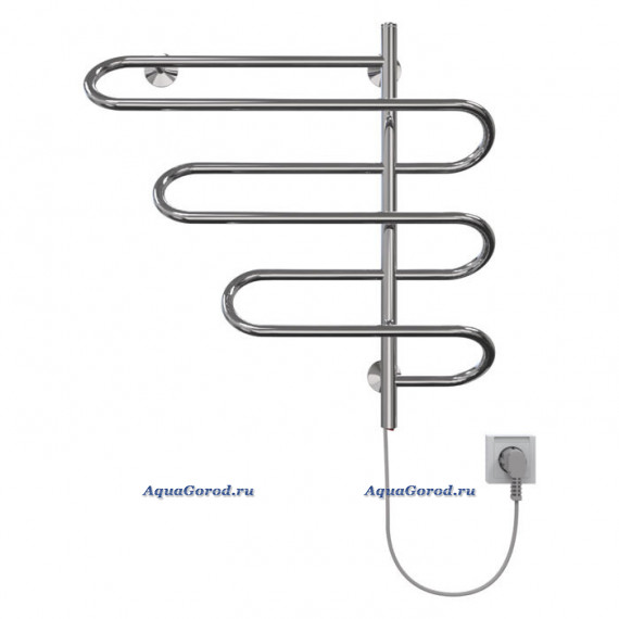 Полотенцесушитель электрический Арго Серпантин 60х65 универсальный хром 06910