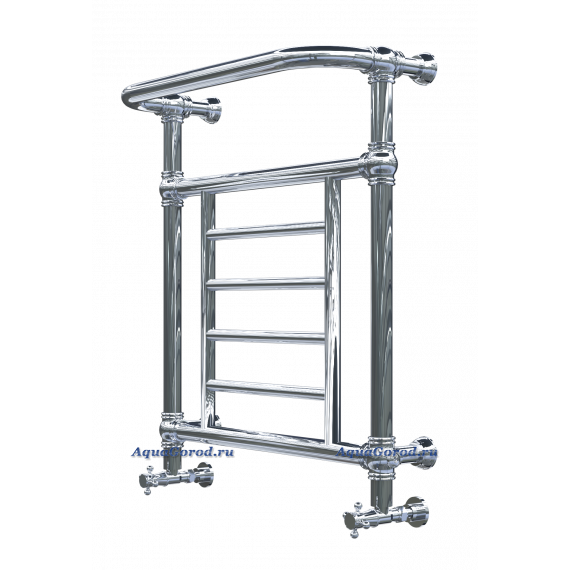 Полотенцесушитель Арго Галеон 55-67 с полкой м.р. 55 вентиль люкс 7 перекладин эмбосс люкс хром 11809