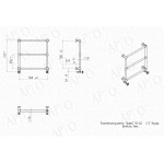 Полотенцесушитель Арго Орфей 50х60 нижнее 1/2" м.р. 50 вентиль люкс 3 перекладины хром 12482