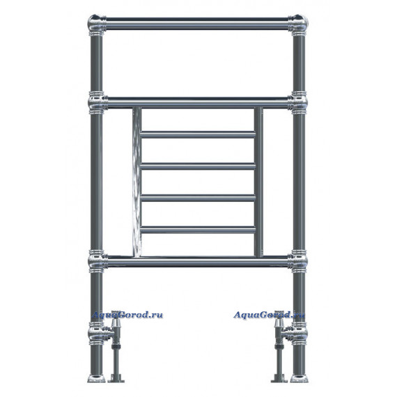 Полотенцесушитель Арго Регата 55х95 нижнее 1/2" м.р. 50 вентиль люкс эмбосс люкс 7 перекладин хром 14138