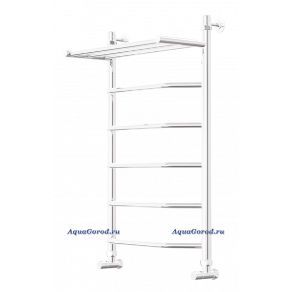 Полотенцесушитель Арго Флоран Универсал с полкой 40х60 см 6 перекладин белый 04615