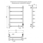 Полотенцесушитель электрический Aringa Киото 80х50 черный AR03005BL