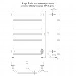 Полотенцесушитель электрический Aringa Бонди 80х50 хром глянец AR03020CH