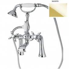 Смеситель Cezares Atlantis-Nostalgia на борт ванны на 2 отверстия излив 145 мм золото ATLANTIS-NOSTALGIA-PBV-03/24