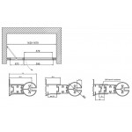 Душевая дверь Vegas Glass EP-F-2 Novo 165 02М 01 R профиль черный матовый, стекло прозрачное