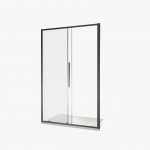Душевая дверь в нишу BAS Good Door Idea WTW-110-C-B прозрачное стекло черный профиль ИД00008