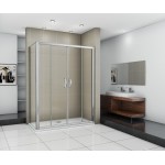 Душевое ограждение BAS Good Door Infinity WTW-TD+SP-G-CH 150х80 стекло Грейп ИН00035/ИН00042