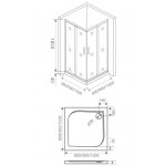 Душевое ограждение BAS Good Door Infinity CR-120-80-G-CH раздвижное стекло Грейп ИН00094