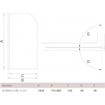 Шторка для ванны BAS Good Door.Screen H-80-C-CH распашная прозрачное стекло профиль хром ПД00083