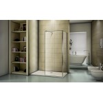 Душевое ограждение Bas Good Door WALK IN SP-P+SP-C-CH 80х90 прозрачное стекло профиль хром ВИ00008/ВИ00001