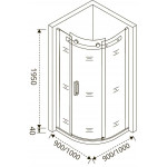 Душевое ограждение BAS Good Door Altair R-100-C-CH раздвижное прозрачное стекло 100х100 см
