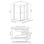 Душевое ограждение BAS Good Door Infinity WTW+SP-C 110х70 прозрачное стекло ИН00023/ИН00080