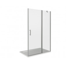 Душевая дверь в нишу BAS Good Door Mokka WTW-130-C-WE прозрачное стекло белый профиль МК00007