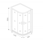 Душевое ограждение BAS Good Door Latte R-120-C-WE прозрачное стекло белый профиль ЛА00004