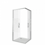 Душевое ограждение BAS Good Door Antares R-100-W-CH раздвижное прозрачное стекло с рисунком 100х100 см