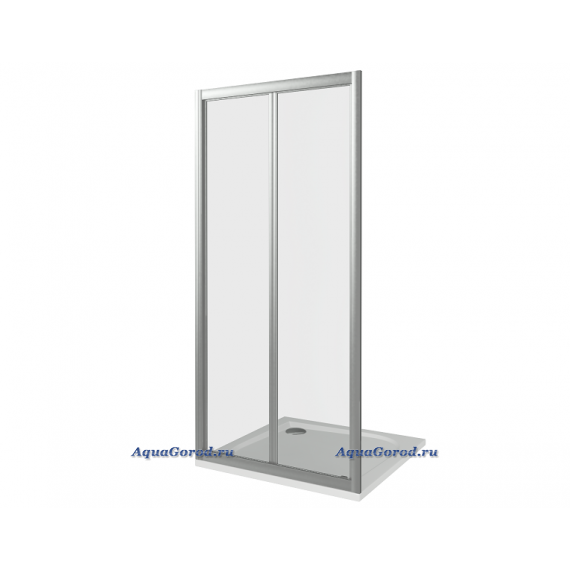 Душевая дверь в нишу BAS Good Door Infinity SD-90-C-CH складная прозрачное стекло ИН00050