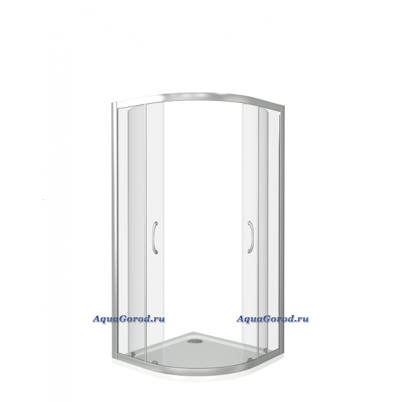 Душевое ограждение BAS Good Door Latte R-90-C-WE прозрачное стекло белый профиль ЛА00002