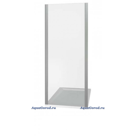 Боковая стенка BASGood Door Latte SP-90-С-WE прозрачное стекло белый профиль ЛА00013