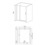 Душевая дверь BAS Good Door Pandora WTW-120-C-CH в нишу распашная прозрачное стекло 120 см