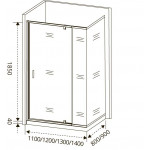 Душевое ограждение BAS Good Door Orion WTW-PD+SP-C 100х100 распашное прозрачное стекло ОР00016/ОР00028