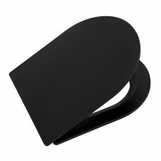 Крышка-сиденье BelBagno Colorato чёрное матовое, дюропласт, микролифт, металлическое крепление BB062SC-MB