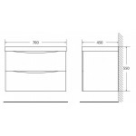 Тумба под умывальник BelBagno Marino 70 MARINO-700-2C-SO-BL-P