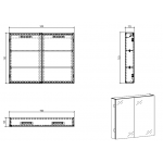 Зеркало-шкаф BelBagno SPC-2A-DL-BL-900