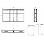 Зеркало-шкаф BelBagno SPC-3A-DL-BL-1200