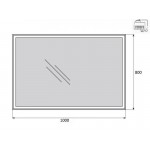 Зеркало BelBagno SPC-GRT-1000-800-LED-BTN