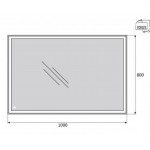 Зеркало BelBagno SPC-GRT-1000-800-LED-TCH