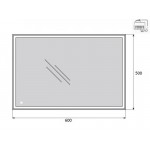 Зеркало BelBagno SPC-GRT-500-600-LED-TCH