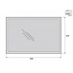Зеркало BelBagno SPC-GRT-500-800-LED-BTN