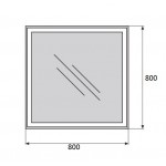 Зеркало BelBagno SPC-GRT-800-800-LED-BTN