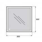Зеркало BelBagno SPC-GRT-800-800-LED-TCH
