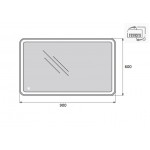 Зеркало BelBagno SPC-MAR-900-600-LED-TCH